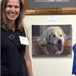Kate with award-winning Sentinel painting